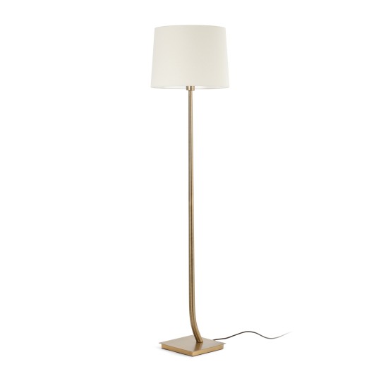 Lampara de pie Rem bronce+beige Faro